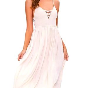 SOLD Forever21 Lattice Midi Dress